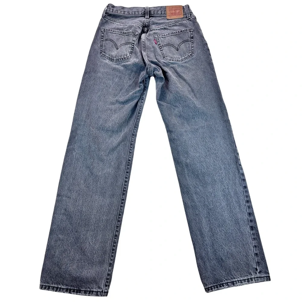 LEVIS PREMIUM 501‎ Grey Wash Button Fly Straight Leg Jeans Mens Size 32x30